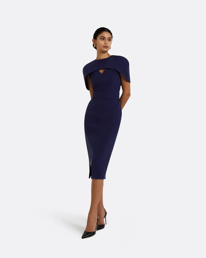 Icons Women Safiyaa Rosa Azurite Blue Midi Dress Azuriteblue