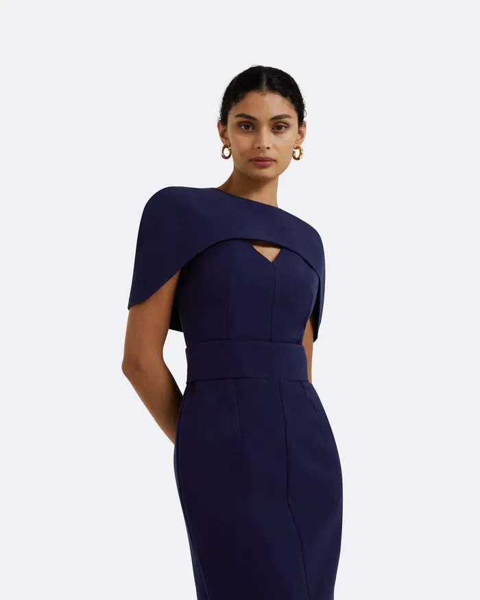 Icons Women Safiyaa Rosa Azurite Blue Midi Dress Azuriteblue
