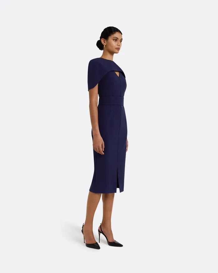 Icons Women Safiyaa Rosa Azurite Blue Midi Dress Azuriteblue