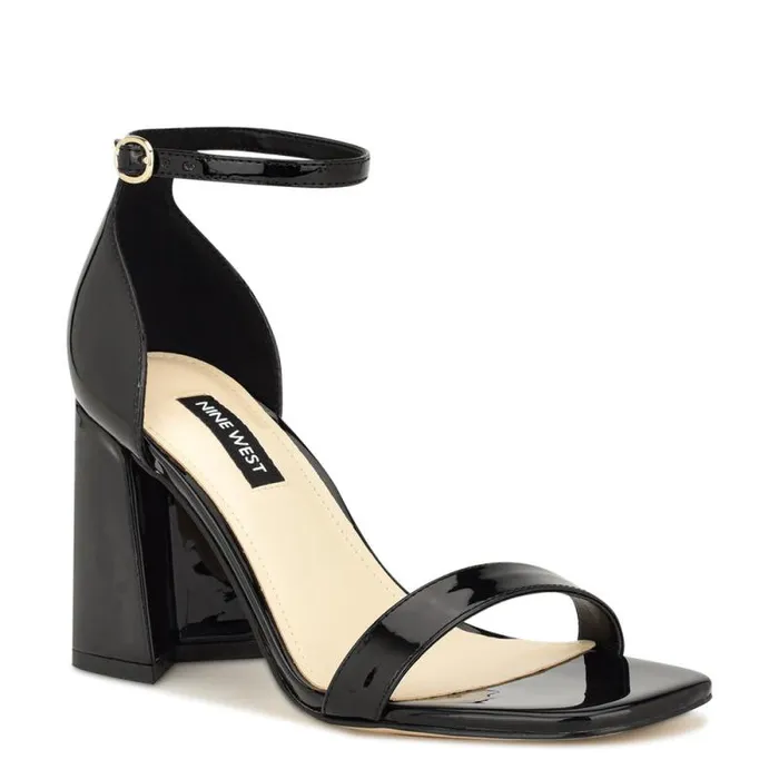 Ilea Ankle Strap Sandals Black Patent Women Nine West Sandals Ilea Ankle Strap Sandals Black Patent Women Nine West Sandals
