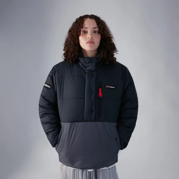 Insulated Women Berghaus Selapass Insulated Half Zip Jacket 8211 Black Grey