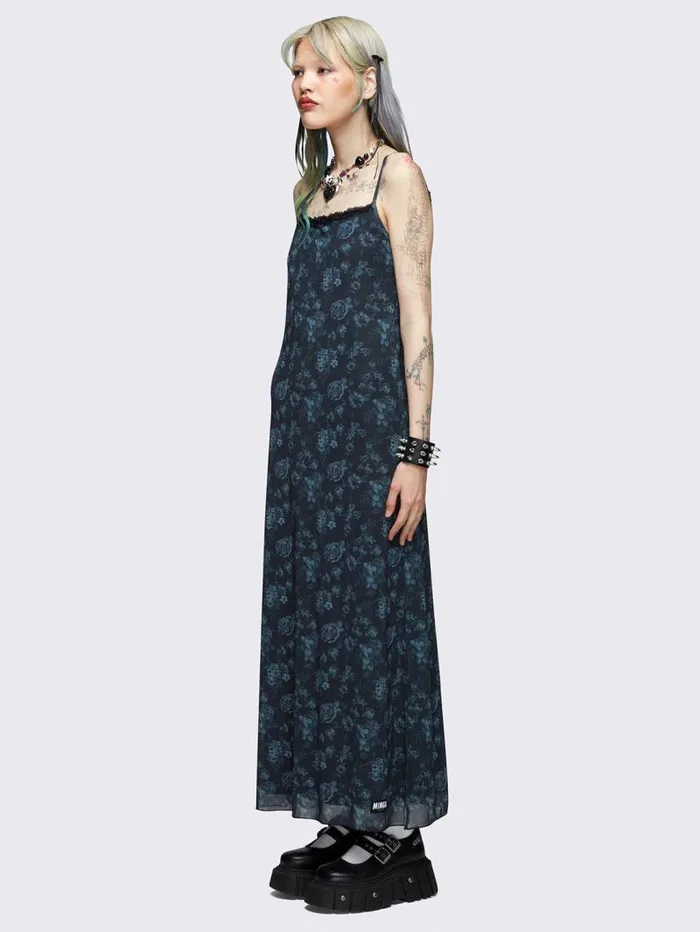 Isadora Floral Mesh Maxi Dress Women Minga London Dresses Isadora Floral Mesh Maxi Dress Women Minga London Dresses
