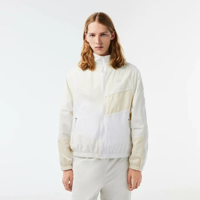 Jackets and Coats Men Lacoste Men039s Oversized WaterResistant Patchwork Jacket White Qim Jackets and Coats Men Lacoste Men039s Oversized WaterResistant Patchwork Jacket White Qim