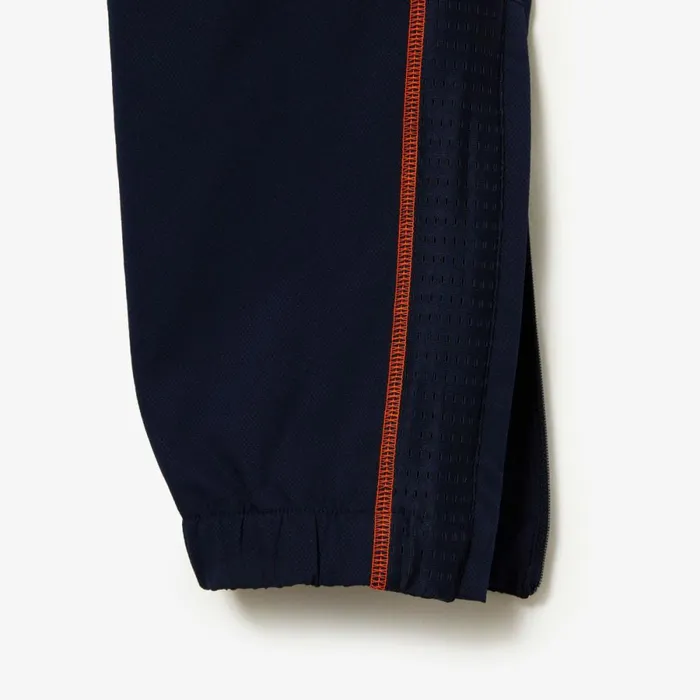 Jackets and Coats Men Lacoste Mens Tennis HighNeck Sweatsuit Navy Blue Orange Xig