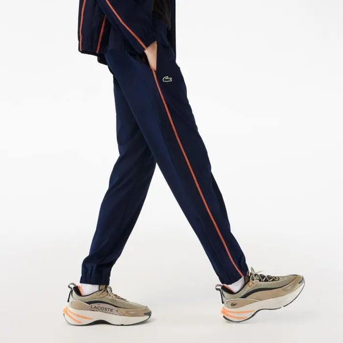 Jackets and Coats Men Lacoste Mens Tennis HighNeck Sweatsuit Navy Blue Orange Xig