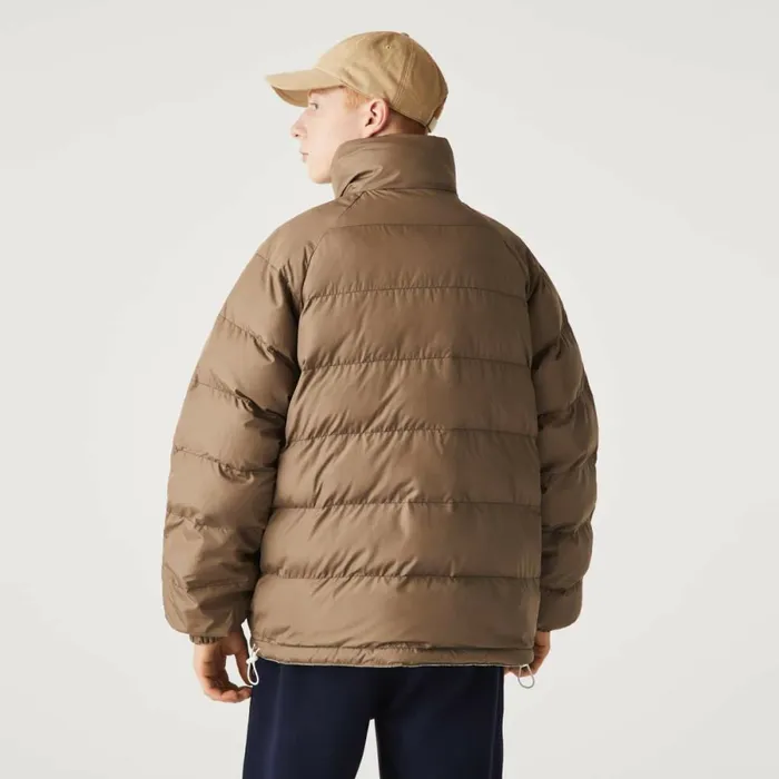 Jackets and Coats MenWomen Lacoste Unisex WaterRepellent Jacket White Beige 7dx
