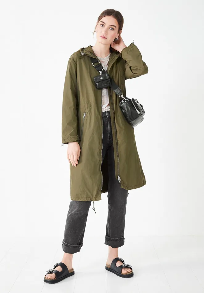 Jackets and Coats Women Hush Accona Lightweight Raincoat Khaki