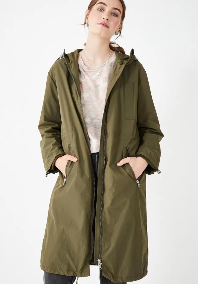 Jackets and Coats Women Hush Accona Lightweight Raincoat Khaki
