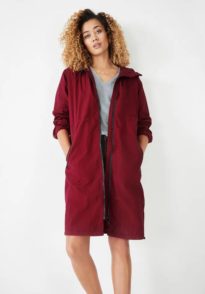 Jackets and Coats Women Hush Anafi Lightweight Raincoat Metallic Red