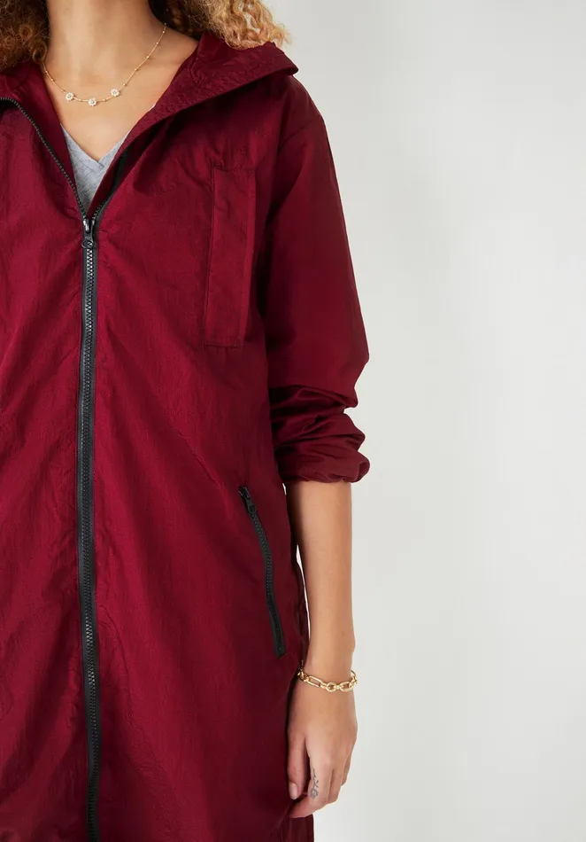 Jackets and Coats Women Hush Anafi Lightweight Raincoat Metallic Red