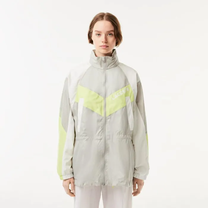 Jackets and Coats Women Lacoste Women039s Oversized Adjustable Waiste Colorblock Jacket Grey White Flashy Yellow Izb Jackets and Coats Women Lacoste Women039s Oversized Adjustable Waiste Colorblock Jacket Grey White Flashy Yellow Izb