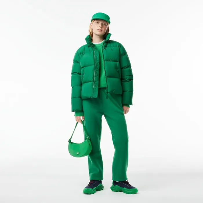 Jackets and Coats Women Lacoste Women039s Stowable Hood Puffer Jacket Rocket Green Cnq
