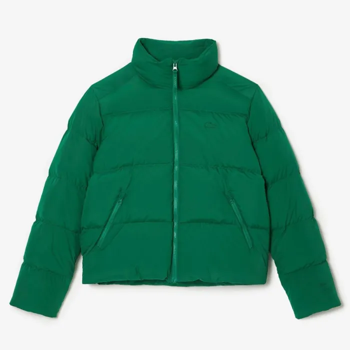 Jackets and Coats Women Lacoste Women039s Stowable Hood Puffer Jacket Rocket Green Cnq
