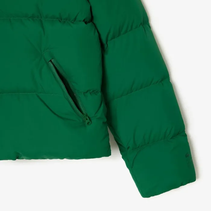 Jackets and Coats Women Lacoste Women039s Stowable Hood Puffer Jacket Rocket Green Cnq