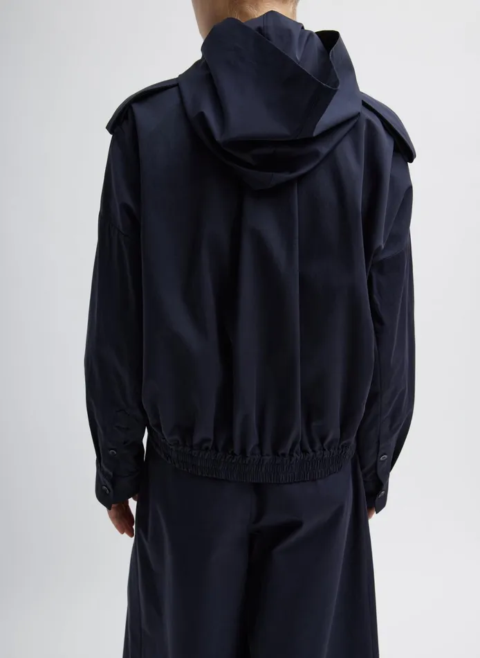 Jackets and Outerwear Women Tibi Bio Twill Bomber Jacket With Removable Corduroy Collar