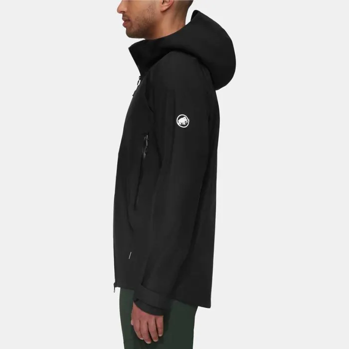 Jackets and Vests Men Mammut Crater IV HS Hooded Jacket Black Jackets and Vests Men Mammut Crater IV HS Hooded Jacket Black