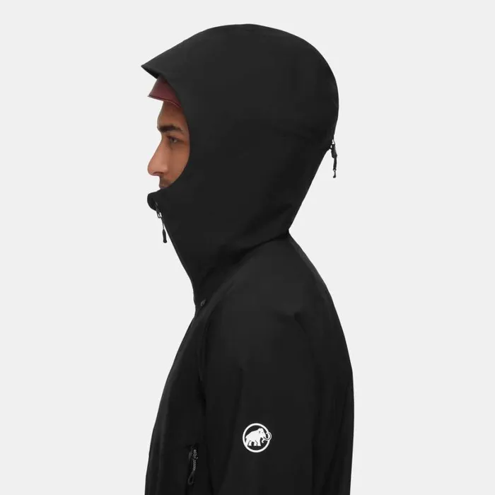 Jackets and Vests Men Mammut Crater IV HS Hooded Jacket Black Jackets and Vests Men Mammut Crater IV HS Hooded Jacket Black