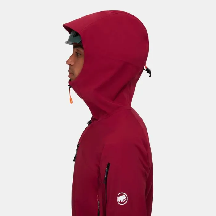 Jackets and Vests Men Mammut Taiss Pro HS Hooded Jacket Blood Red Jackets and Vests Men Mammut Taiss Pro HS Hooded Jacket Blood Red