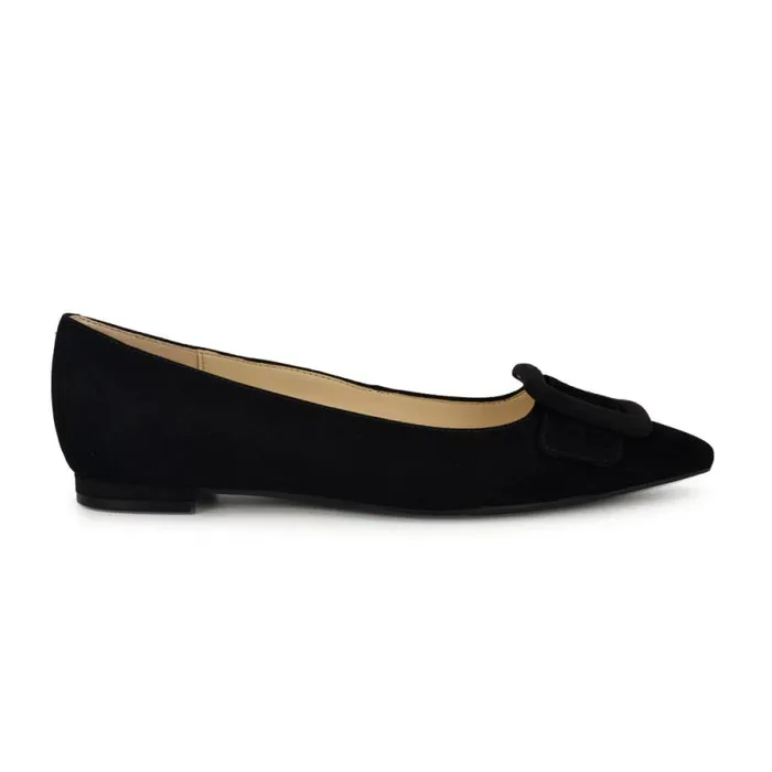 Jesike Pointy Toe Flats Black Women Nine West Flats