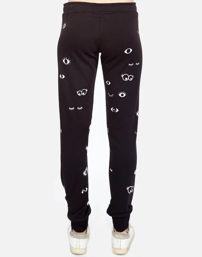 Jess Glam Eyes Black Women Lauren Moshi Long Sweatpants