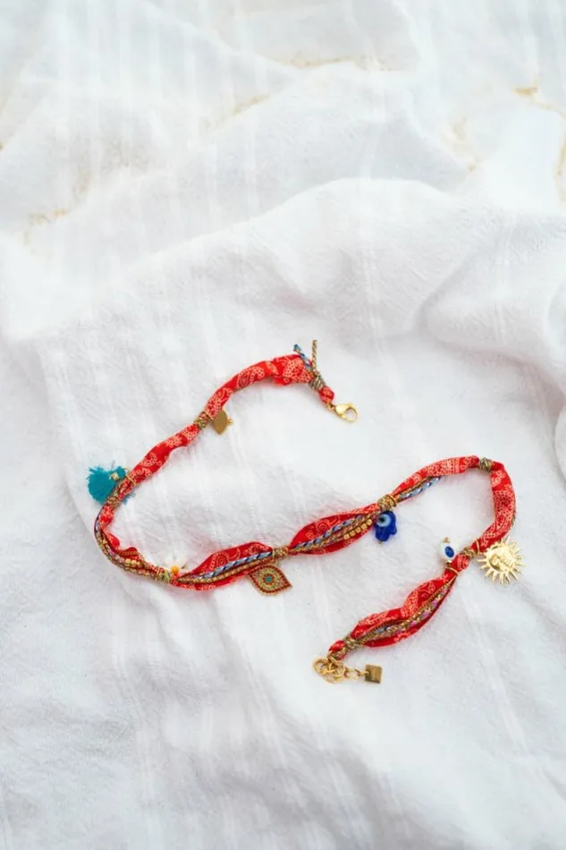 Jewelry and Accessories Bracelets Easy Clothes Red And Golden Louny Bracelet Jewelry and Accessories Bracelets Easy Clothes Red And Golden Louny Bracelet
