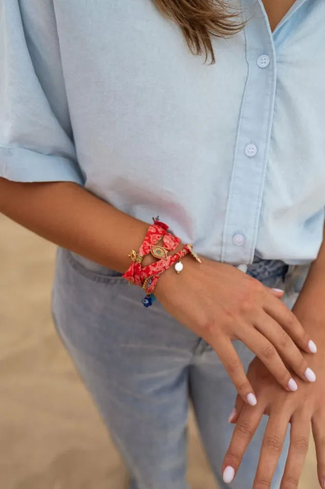 Jewelry and Accessories Bracelets Easy Clothes Red And Golden Louny Bracelet Jewelry and Accessories Bracelets Easy Clothes Red And Golden Louny Bracelet