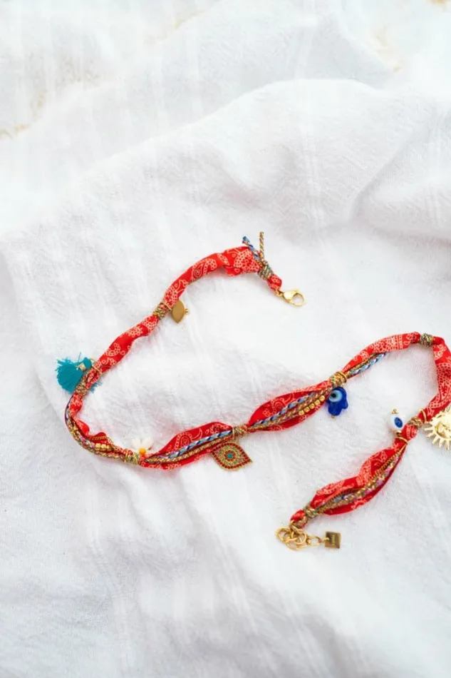 Jewelry and Accessories Bracelets Easy Clothes Red And Golden Louny Bracelet Jewelry and Accessories Bracelets Easy Clothes Red And Golden Louny Bracelet