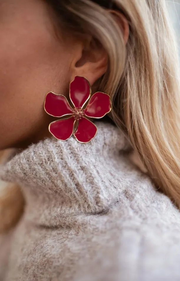 Jewelry and Accessories Earrings Easy Clothes Burgundy Tyana Earrings