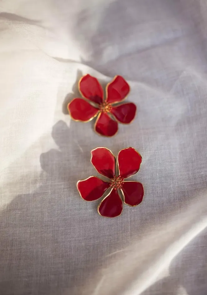Jewelry and Accessories Earrings Easy Clothes Burgundy Tyana Earrings Jewelry and Accessories Earrings Easy Clothes Burgundy Tyana Earrings