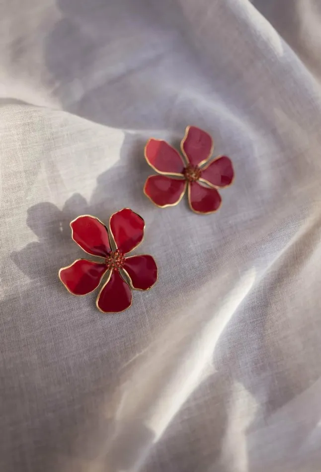 Jewelry and Accessories Earrings Easy Clothes Burgundy Tyana Earrings Jewelry and Accessories Earrings Easy Clothes Burgundy Tyana Earrings