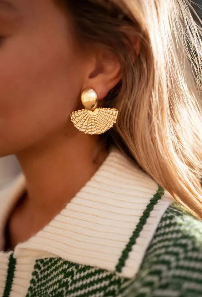Jewelry and Accessories Earrings Easy Clothes Golden Elvis Earrings