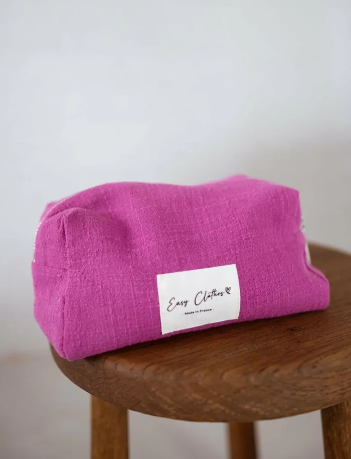 Jewelry and Accessories Handbags Easy Clothes Fuchsia Easy Clothes Linen Pouch