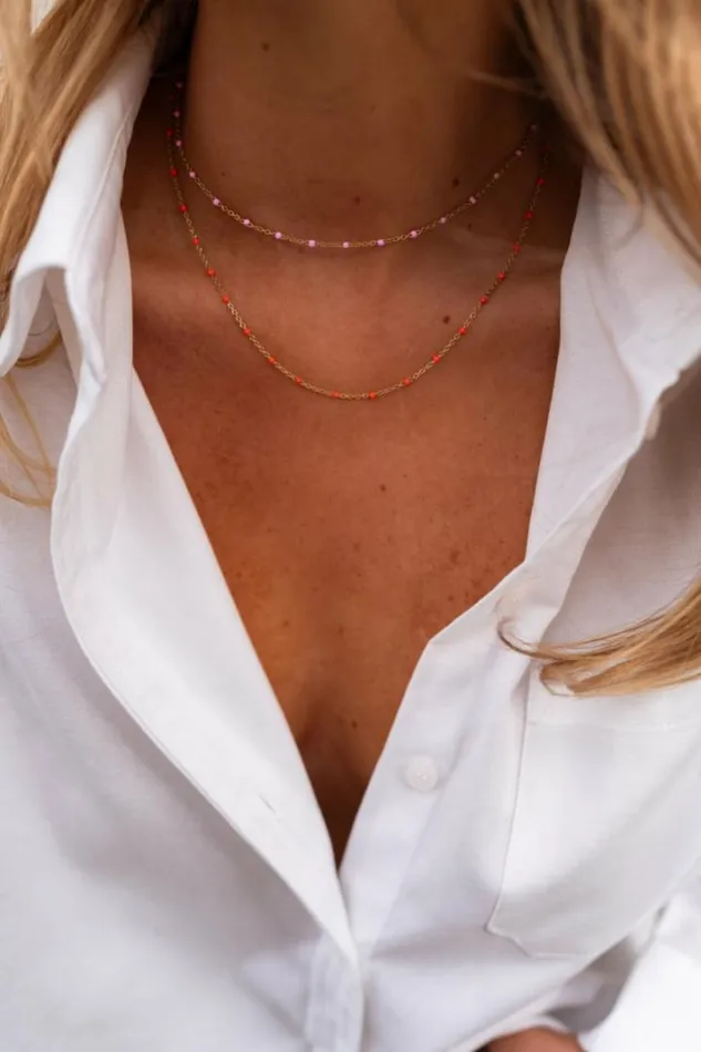 Jewelry and Accessories Necklaces Easy Clothes Pink Mary Necklace Pink