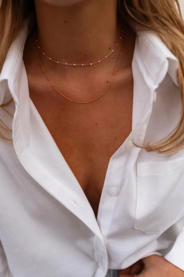 Jewelry and Accessories Necklaces Easy Clothes Pink Mary Necklace Pink Jewelry and Accessories Necklaces Easy Clothes Pink Mary Necklace Pink