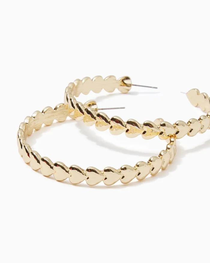 Jewelry WomenHome and Gifts Lilly Pulitzer Purrfection Hoop Earrings Gold Metallic Jewelry WomenHome and Gifts Lilly Pulitzer Purrfection Hoop Earrings Gold Metallic