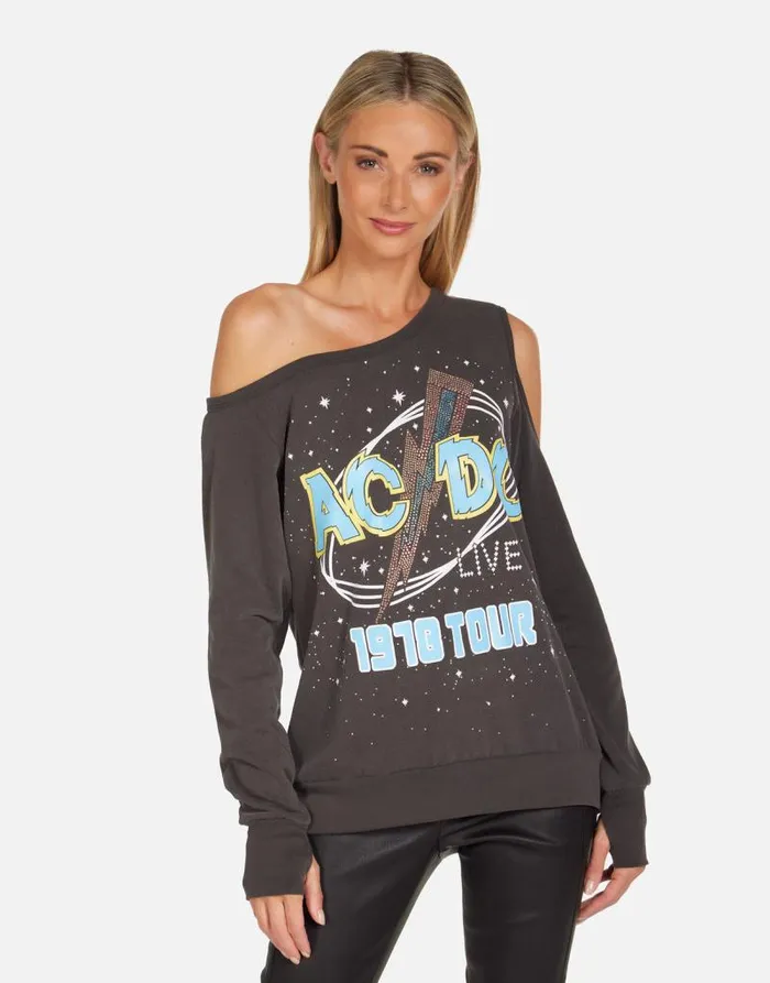 Joanna ACDC 1978 Tour Pigment Black Women Lauren Moshi Long Sleeve