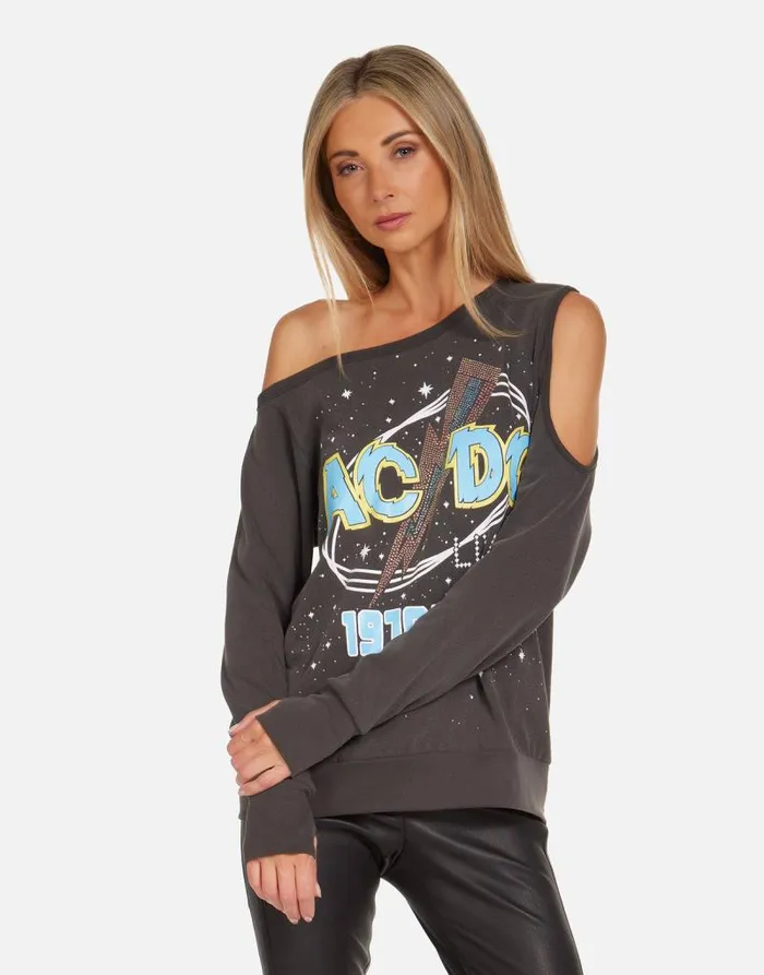 Joanna ACDC 1978 Tour Pigment Black Women Lauren Moshi Long Sleeve