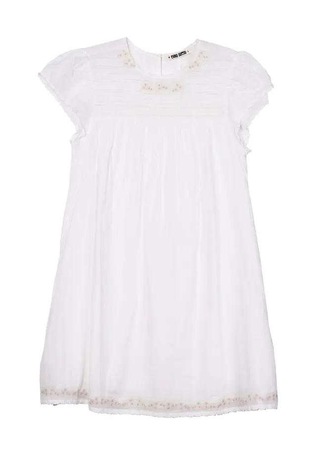 Joelle Cap Sleeved Cotton Mini Dress Women Ciao Lucia White Dresses