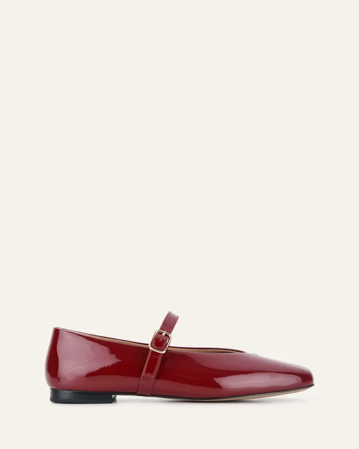 jomercer April casual flats ruby red patent Women BALLET