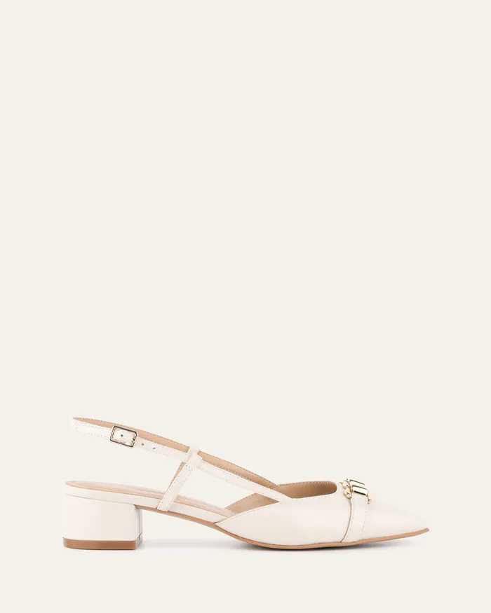 jomercer Franca low heels off white leather Women LOW HEELS