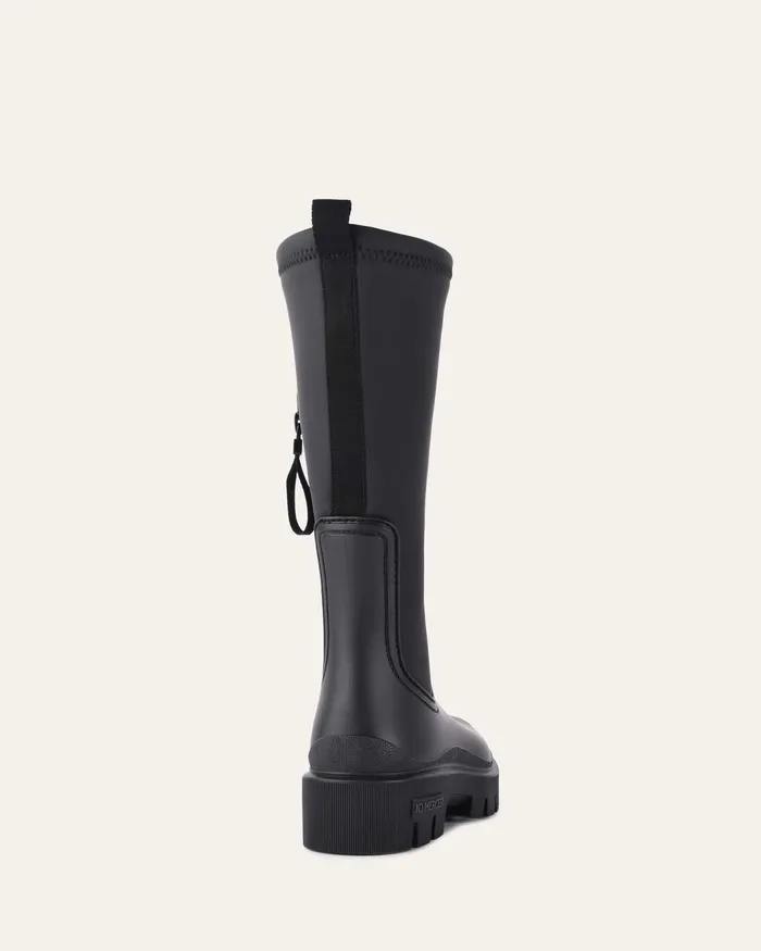 jomercer LONG BOOTS Women Mink calf boots black rubber