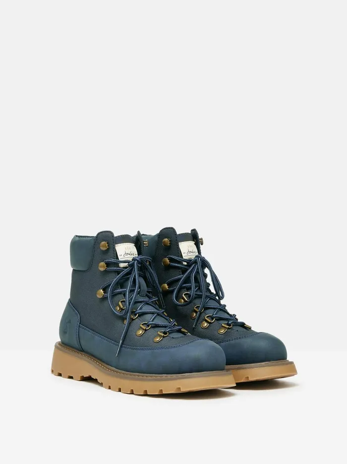 Joules Boots WomenMen Navy LaceUp Boots