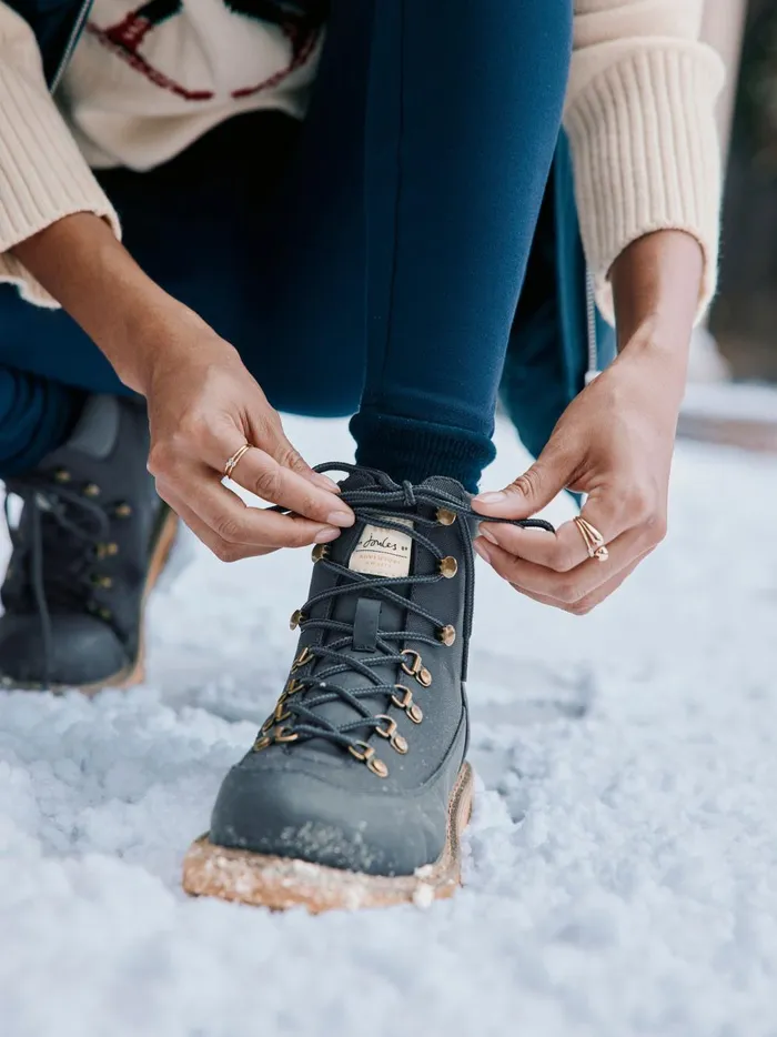 Joules Boots WomenMen Navy LaceUp Boots