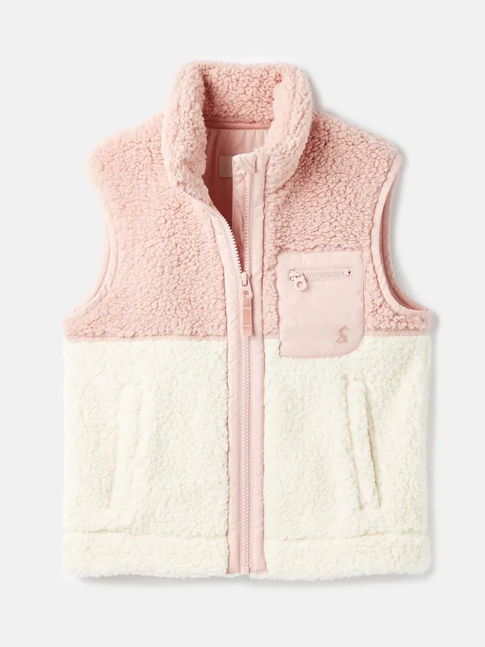 Joules Coats and Jackets Girls Pink Fleece Gilet