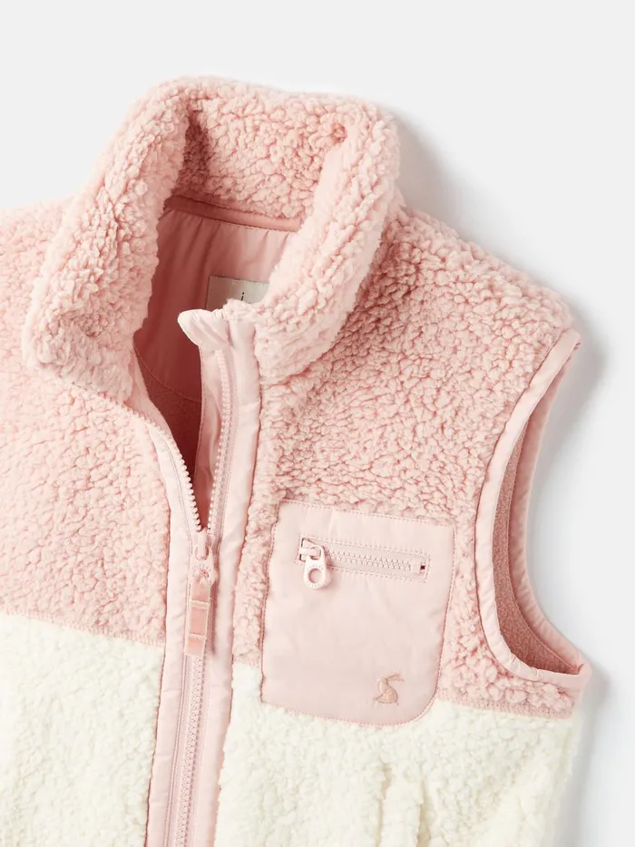 Joules Coats and Jackets Girls Pink Fleece Gilet