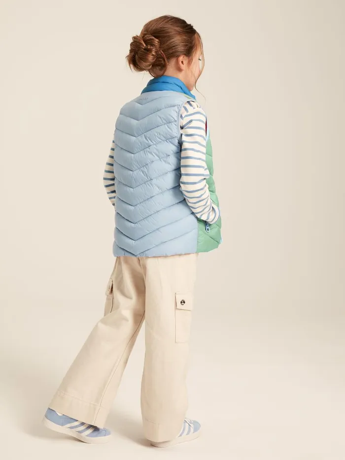 Joules Coats and Jackets Girls Pink Hotchpotch Showerproof Quilted Gilet