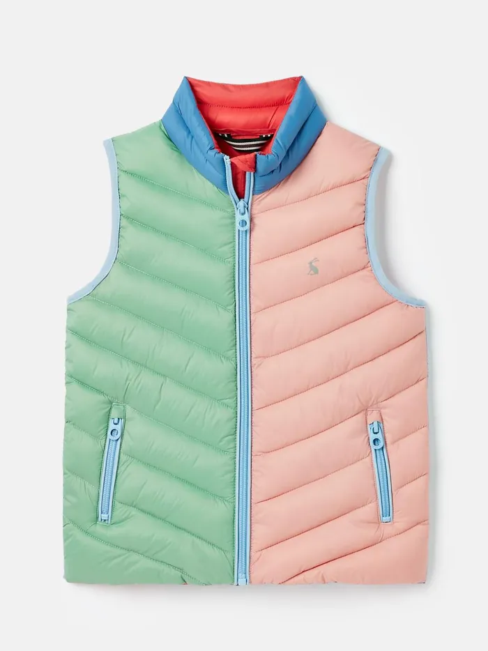 Joules Coats and Jackets Girls Pink Hotchpotch Showerproof Quilted Gilet