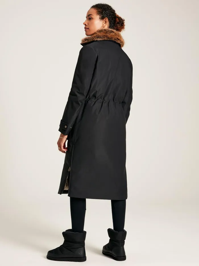 Joules Coats and Jackets Women Black Waterproof Padded Raincoat