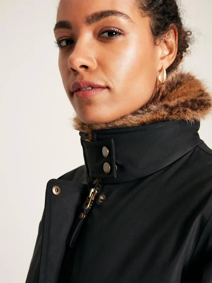 Joules Coats and Jackets Women Black Waterproof Padded Raincoat