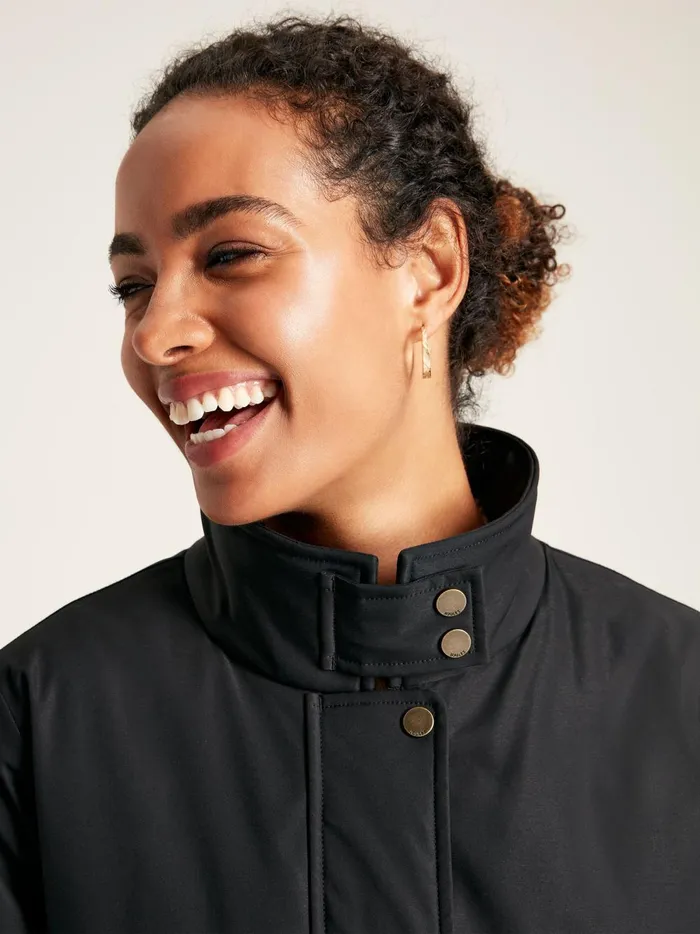Joules Coats and Jackets Women Black Waterproof Padded Raincoat